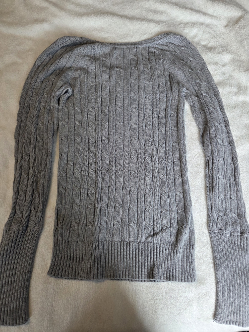 American Eagle Outfitters Vintage Women's Gray Cable Knit Sweater - Picture 8 of 8
